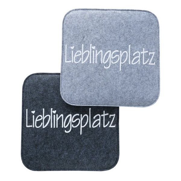 Sitzpolster "Lieblingsplatz" Filz in 2 Farben